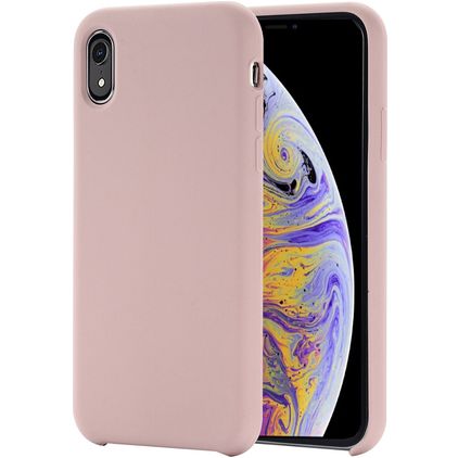 Mobigear Rubber Touch iPhone XR Siliconen Hoesje Backcover - Roségoud