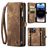 Caseme 008 iPhone 15 Pro Hoesje Uitneembare 2in1 Bookcase Portemonnee - Bruin