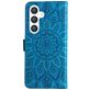 Mobigear Sunflower Samsung Galaxy S24 Plus Hoesje Bookcase Portemonnee - Blauw