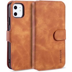 Mobigear Retro iPhone 11 Hoesje Bookcase Portemonnee - Cognac