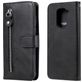 Mobigear Zipper Xiaomi Redmi Note 9 Hoesje Bookcase Portemonnee - Zwart