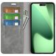 Mobigear Retro Slim iPhone 17 Pro Hoesje Bookcase Portemonnee - Grijs