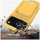 Mobigear Lanyard Card iPhone 17 Pro Siliconen Hoesje met koord en Pasjeshouder - Geel
