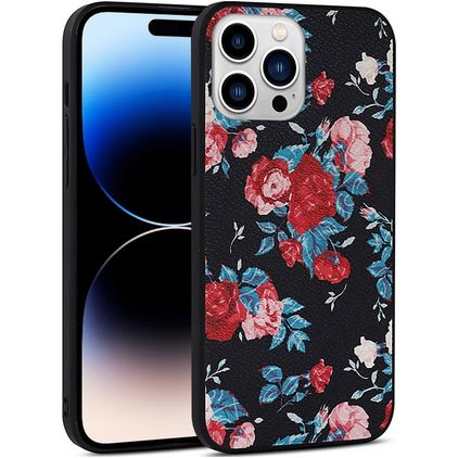 Mobigear Flowers iPhone 14 Pro Max Hoesje Hardcase Backcover - Model 2