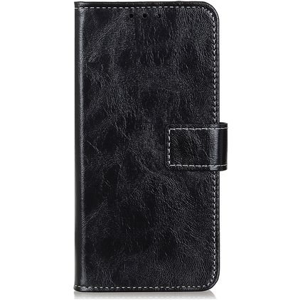 Mobigear Basic Motorola One Fusion Plus Hoesje Bookcase Portemonnee - Zwart