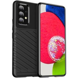 Mobigear Groove Samsung Galaxy A53 Hoesje Flexibel TPU Backcover - Zwart