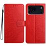 Mobigear Mandala iPhone 18 Pro Hoesje Bookcase Portemonnee - Rood