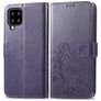 Mobigear Clover Samsung Galaxy A22 5G Hoesje Bookcase Portemonnee - Paars
