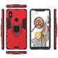 Mobigear Armor Ring Xiaomi Mi 8 SE Hoesje Hardcase Backcover Shockproof met Ringhouder - Rood