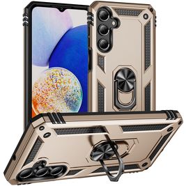 Mobigear Armor ring Samsung Galaxy A16 Hoesje Hardcase Backcover Shockproof met Ringhouder - Goud