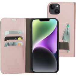 Mobiparts Classic Wallet iPhone 14 Plus Hoesje Bookcase Portemonnee - Roze