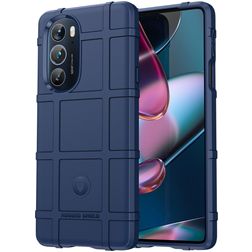 Mobigear Rugged Shield Motorola Edge X30 Hoesje Flexibel TPU Backcover Shockproof - Blauw