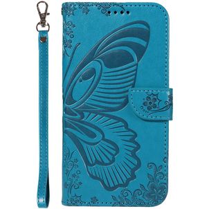 Mobigear Butterfly Samsung Galaxy S25 Plus Hoesje Bookcase Portemonnee - Blauw