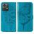 Mobigear Butterfly Motorola Moto G84 Hoesje Bookcase Portemonnee - Blauw