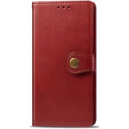 Mobigear Snap Button OPPO A9 (2020) Hoesje Bookcase Portemonnee - Rood