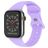 Mobigear Sport Dual Siliconen Apple Watch Bandje Druksluiting - 49/46/45/44 mm - Paars