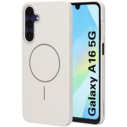 Mobiparts Slim Line Samsung Galaxy A16 MagSafe Hoesje Hardcase Backcover - Off White
