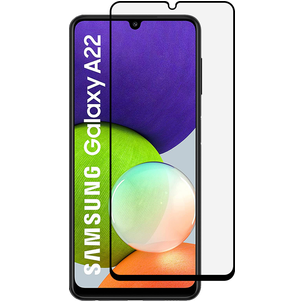 Mobigear Premium Samsung Galaxy A22 4G Glazen Screenprotector - Case Friendly - Zwart