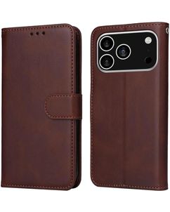 Mobigear Wallet iPhone 18 Pro Hoesje Bookcase Portemonnee - Bruin