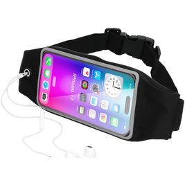 Mobiparts Comfort Fit Belt Telefoonhouder Hardlopen iPhone 17 Sport Hoesje Neopreen Heuptas - Zwart