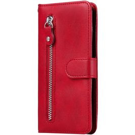 Mobigear Zipper Huawei P Smart (2020) Hoesje Bookcase Portemonnee - Rood