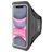Mobiparts Comfort Fit Telefoonhouder Hardlopen iPhone 11 Sport Hoesje Neopreen Sportarmband - Zwart