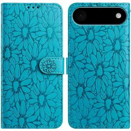 Mobigear Flowers iPhone Air Hoesje Bookcase Portemonnee - Blauw