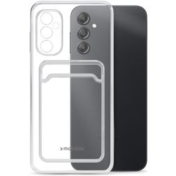 Mobilize Gelly Card Doorzichtig Samsung Galaxy A34 Hoesje Flexibel TPU Backcover met Pasjeshouder - Transparant