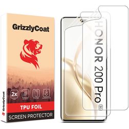 Grizzlycoat HONOR 200 Pro Hydrogel TPU Screenprotector - Case Friendly (2-Pack)
