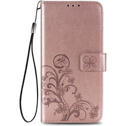 Mobigear Clover Samsung Galaxy A21s Hoesje Bookcase Portemonnee - Roségoud