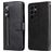 Mobigear Zipper Samsung Galaxy S23 Ultra Hoesje Bookcase Portemonnee - Zwart