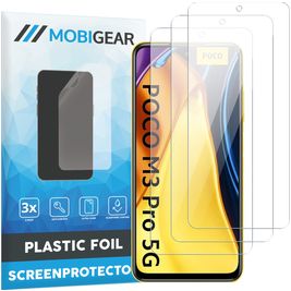 Mobigear POCO M3 Pro Screenprotector Folie - Case Friendly (3-Pack)