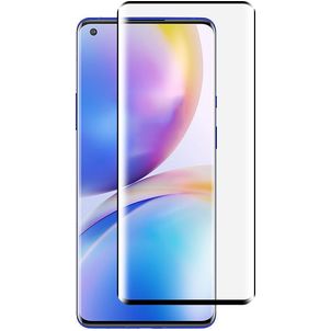 Mobigear Curved OnePlus 9 Pro Glazen Screenprotector - Case Friendly - Zwart