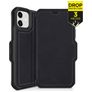 ITSKINS HybridFolio iPhone 12 Mini Hoesje Echt Leer Bookcase - Zwart