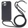 Mobigear Lanyard iPhone 16 Pro Max Siliconen Hoesje met koord - Zwart