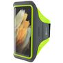 Mobiparts Comfort Fit Telefoonhouder Hardlopen Samsung Galaxy S21 Ultra Sport Hoesje Neopreen Sportarmband - Neon Green