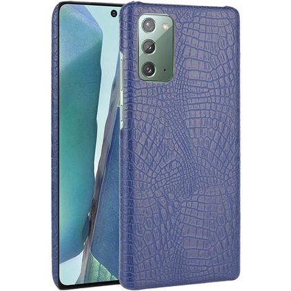 Mobigear Croco Samsung Galaxy Note 20 Hoesje Hardcase Backcover - Blauw