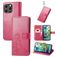 Mobigear Clover iPhone 15 Pro Hoesje Bookcase Portemonnee - Magenta