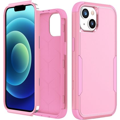 Mobigear Ultra Tough iPhone 15 Plus Hoesje Hardcase Backcover Shockproof - Roze