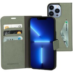 Mobiparts Classic Wallet iPhone 13 Pro Hoesje Bookcase Portemonnee - Stone Green