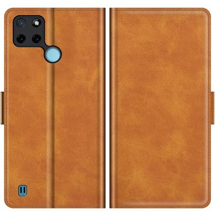 Mobigear Slim Magnet Realme C21Y Hoesje Bookcase Portemonnee - Cognac