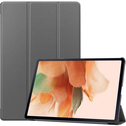 Mobigear Tri-Fold Samsung Galaxy Tab S7 FE Hoes Bookcase - Grijs