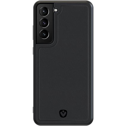 Valenta Snap Samsung Galaxy S21 Plus Hoesje Echt Leer Backcover - Zwart