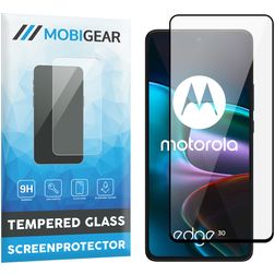 Mobigear Premium Motorola Edge 30 Glazen Screenprotector - Case Friendly - Zwart