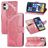 Mobigear Butterfly iPhone 12 Hoesje Bookcase Portemonnee - Roze