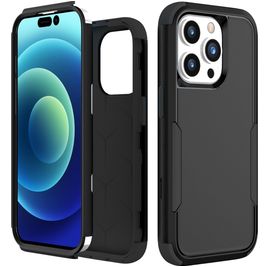 Mobigear Ultra Tough iPhone 15 Pro Hoesje Hardcase Backcover Shockproof - Zwart
