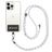 Mobigear Lanyard Universeel Verstelbaar Telefoonkoord - Zwart / Wit