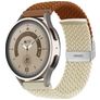 Mobigear Braided Dual Nylon Smartwatch Bandje Klemsluiting - Universeel 22 mm connector - Bruin / Sterrenlicht
