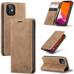 CaseMe 013 iPhone 12 Mini Hoesje Bookcase Portemonnee - Bruin