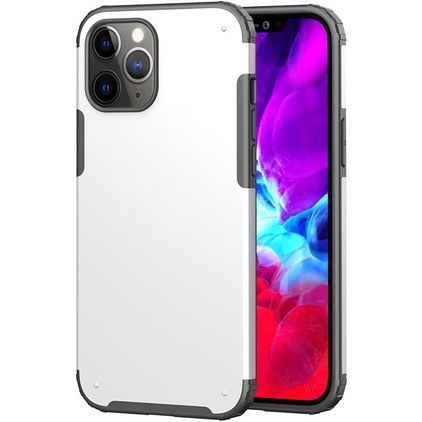 Mobigear Ultra Tough iPhone 12 Pro Max Hoesje Hardcase Backcover Shockproof - Wit